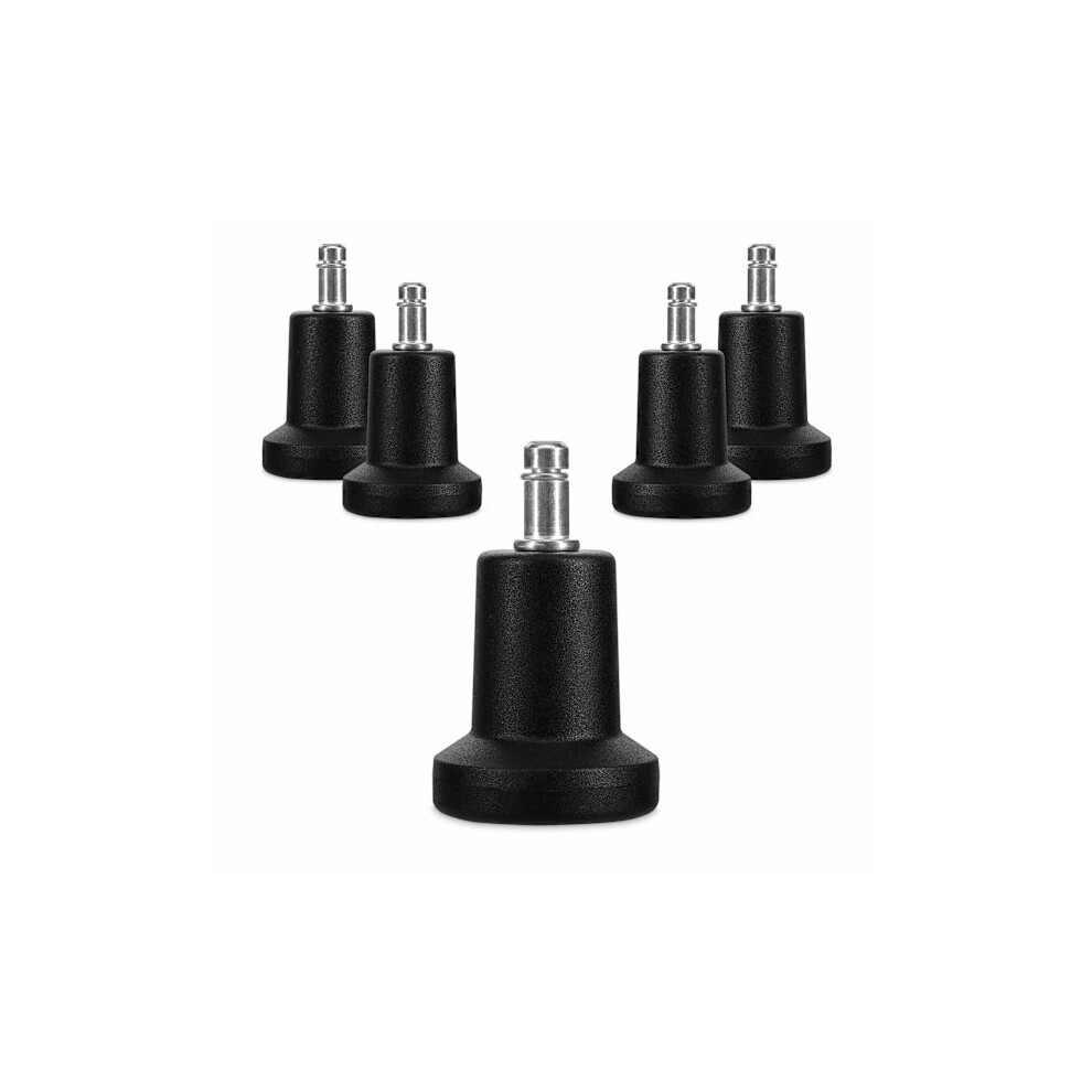 Office Chair Casters - 5-Pack Replacement Chair Caster Tips 10/22 Mm - Firm And Quiet Seat Leg For Hard Floors 9773935721647
