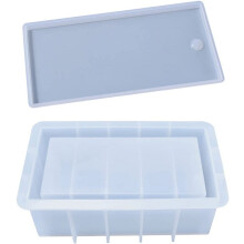 Boîte à dominos avec couvercle - Moule en résine époxy pour jeux d'échecs, rangement de mouchoirs et de serviettes, moule en silicone pour