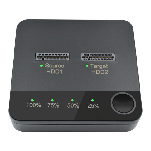 M.2 SATA Dual Bay SSD Enclosure External Hard Disk Docking Station