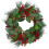 Guirlanda de Natal artificial com folhas, frutos silvestres e agulhas de pinheiro - 60 cm (24 polegadas), sem luzes. 1