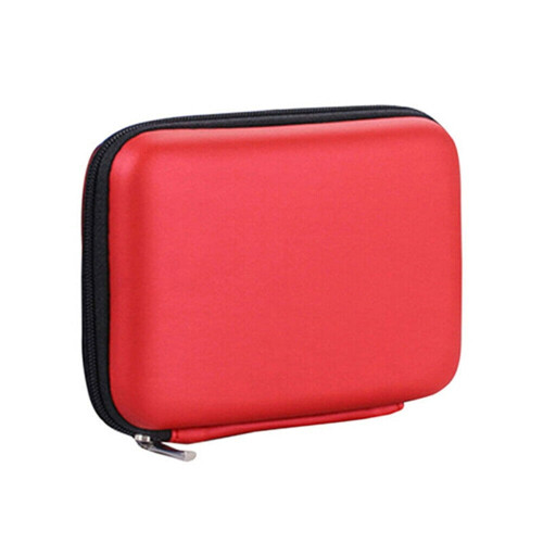 Estojo para disco rígido de 2,5 polegadas, bolsa portátil para HDD de 2,5", suporte para cabo USB resistente a impactos e arranhões com zíper. 2