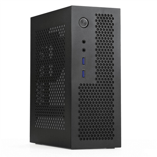 A09 HTPC Computer Case Mini ITX Gaming PC Chassis Desktop Chassis USB3.0 Computer Case Home Computer Case Black