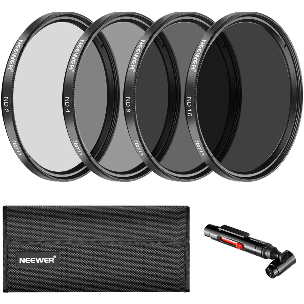 58Mm Neutral Density Nd2 Nd4 Nd8 Nd16 Filter And Accessory Kit For Canon Eos Rebel T6i T6 T5i T5 T4i T3i Sl1 9773935724426