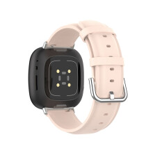 HALJEN Rundes Lederarmband für Versa4/3 und Sense1/Sense2 – Ersatzarmband