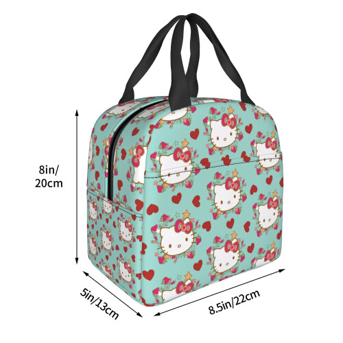 Φορητή τσάντα φαγητού Hello Kitty από αλουμινόχαρτο με μόνωση, αδιάβροχη και χοντρή, 2