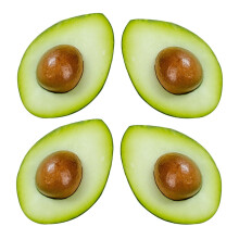4 künstliche halbe Avocados als Fotorequisiten