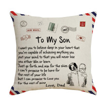 JINESXIAO - Saldi - Federe con messaggi e lettere per famiglia e amici - Copricuscino decorativo per divano e casa