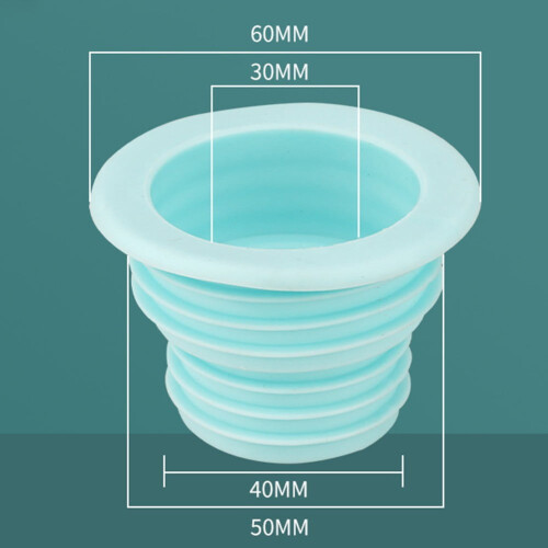 Bouchon en silicone pour tuyau d'évacuation, support de tuyau d'évacuation de machine à laver (vert) 1