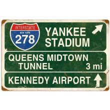Yankee Vintage Retro Rustic Stadium Metalowy znak blaszany Pub Sklep Dekoracja ścienna Art12x8 cali