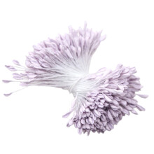 Reusable Fabric Flower Stamen Set Light Purple for Garment Crafts, Bouquets and Event Decor