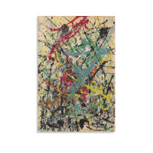 Tableau abstrait imprimé de Jackson Pollock (77) Œuvres d'art Poster Toile Décoration murale Cadeau 08x12 pouces (20x30cm)