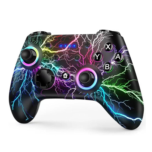 Αντικατάσταση χειριστηρίου Switch Pro με διπλή δόνηση/γυροσκόπιο 6 αξόνων, φώτα LED που