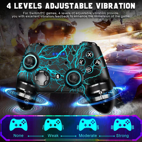 Αντικατάσταση χειριστηρίου Switch Pro με διπλή δόνηση/γυροσκόπιο 6 αξόνων, φώτα LED που 1
