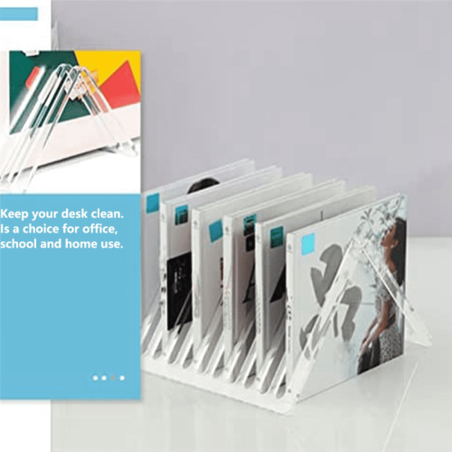 ckepdyeh Desktop 12-Grid Βιβλιοθήκη Υψηλής Διάφανης Παχύρευστης Ακρυλικής Ράφιας 1