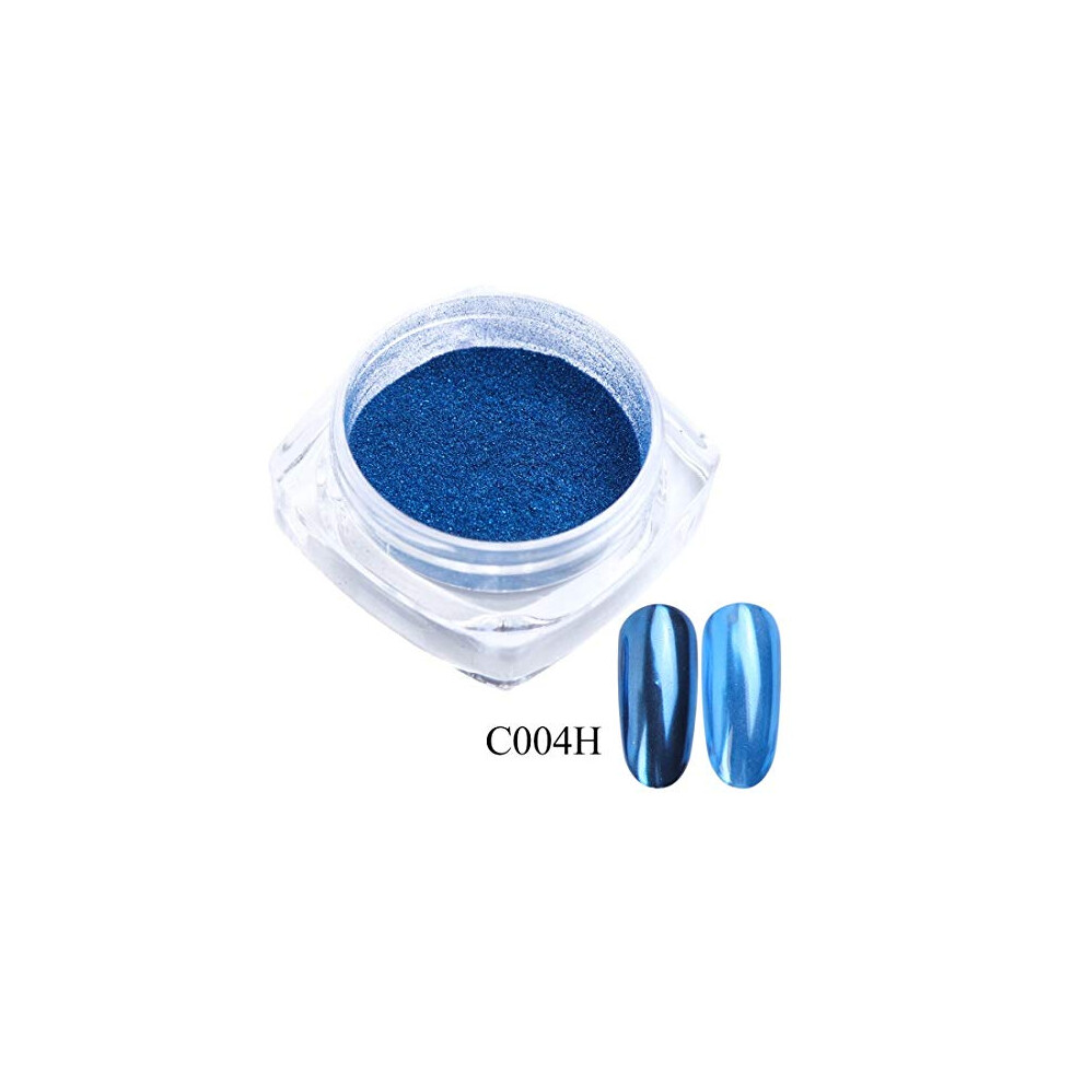 Mirror Nail Powder Metallic Chrome Pigment for Instant Mirror Finish Nail Art 0.5g Color C004H