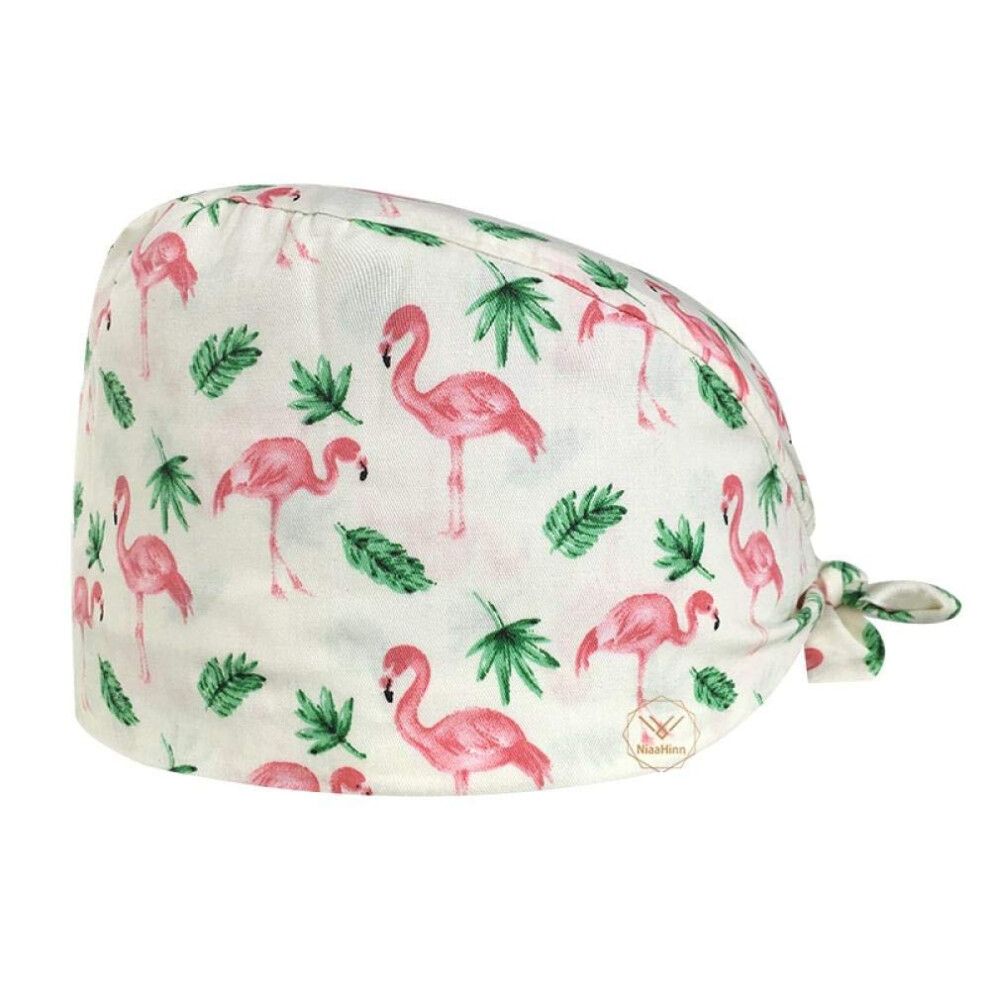 Scrub Cap With Satin Lining And Sweatband, Adjustable Bouffant Hat For Long Hair 9099447575647