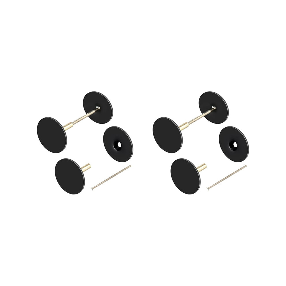 4 Pack Door Hole Cover Plate, Door Knob Handle Hole Filler Plate,Metal Connecting Screws Deadbolt Cover Plate (Black) 9130661621359