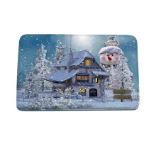 Tapis de cuisine Joyeux Noël Père Noël Bonhomme de neige, tapis de bain sapin de Noël flocon de neige, paillasson antidérapant pour intérieur