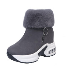 Botas de nieve OAVQHLG3B para mujer, botas de invierno nuevas de tubo corto con terciopelo para mujer para mantener el calor, botas de algodón y