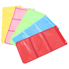 5Pcs Transparent Hanging Wall Organizer Bags MultiColor Felt Storage Pouches for Artwork Classroom Home Use