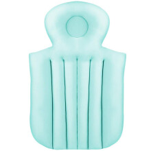 Bath Pillow for Neck and Back Support, NonSlip Ergonomic Spa Cushion, Waterproof Foldable Design Blue