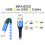 AGOZ Blue1,8 m ekstra langt, holdbart, HURTIGopladningskabel til USB C (type C) til Xbox Series X, Series S-controller 5