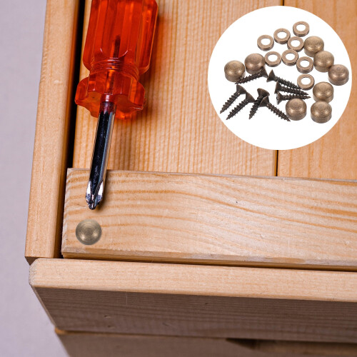 1 Set Decorative Screw Self-tapping Mirror Fixing Screw Fastener With Cap 1