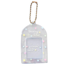 Photocard Holder Keychain with Cute Dog Design, Transparent ID Card Protector for Women