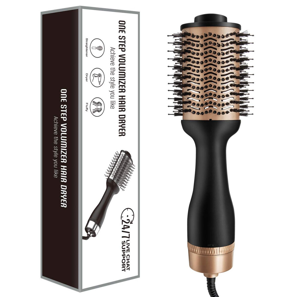 Hot Air Brush Hair Dryer Brush 3 in 1 Styler with 1000W Fast Drying, Ceramic Negative Ion, Lightweight Design