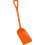 69817 Shovel,One-Piece,11",PP,Orange 1