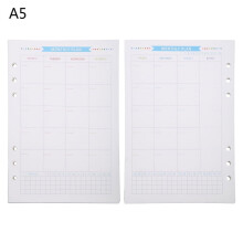 Recharges de cahier Apooke à 6 trous pour classeur A5, 40 feuilles mobiles