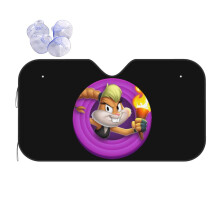 Looney Tunes Reflector Windshield Sunshade, Compatible with Most Cars. Foldable Heat-Blocking Polyester Shield Protects Interior & Keeps Car Cool