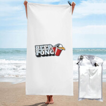 Ølpong 4. juli amerikansk flagg USA morsomt strandhåndkle mikrofiber badehåndklær mykt strandteppe til parade svømming yoga kvinner menn