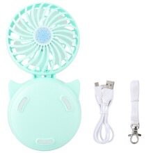 Tragbarer Handventilator, leiser Mini-Tischventilator, 3 Geschwindigkeitsstufen, akkubetrieben, extrem geräuscharm, 360-Drehung – ideal für