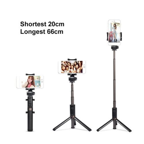 Selfie Stick με λειτουργία τρίποδου, αποσπώμενο τηλεχειριστήριο, πτυσσόμενο, 1