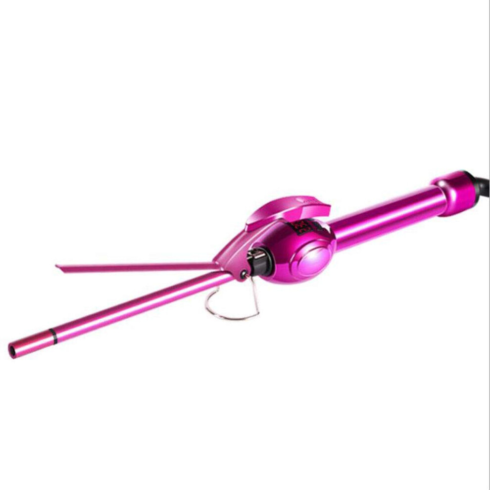 Purple 9Mm Professional Curling Wand For Tight Curls, Rapid Heat Iron For Short And Long Hair