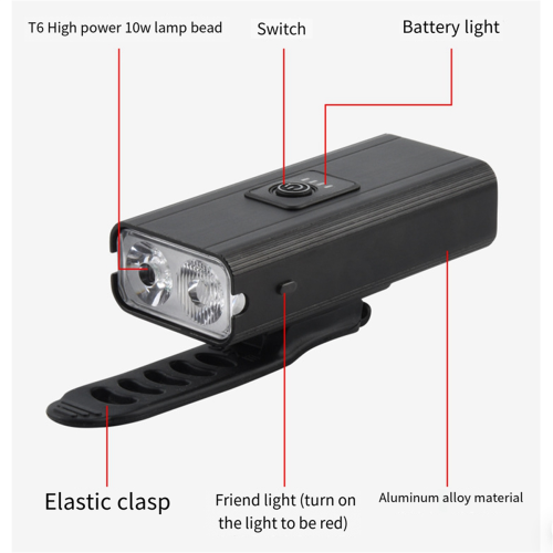 Φως ποδηλάτου LED USB επαναφορτιζόμενος πολυλειτουργικός φακός υψηλής 1