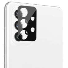 Protector de lente de vidrio templado compatible con Samsung A33/A53 5G - Negro