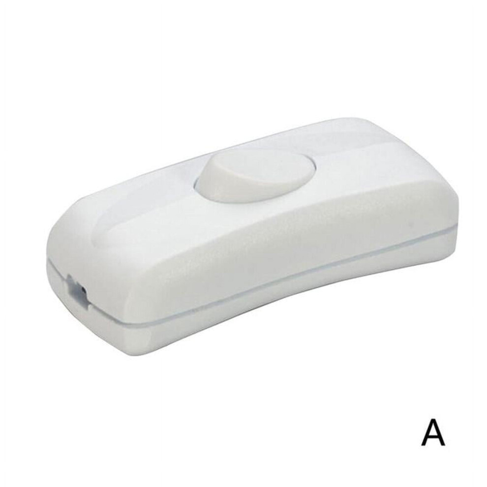 1X Inline Switch Black White For Table Standard Lamp Cord Rocker Light O9j0 9173940088276