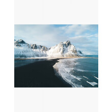 Plage islandaise au coucher du soleil - Photographie de paysage, art moderne, décoration sans cadre