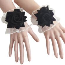 Pnellth Polscorsage Elegant Kant Handgemaakt Verstelbare Handdecoratie Herbruikbare Kunstmatige Roos Bruiloft Polsbandje Feestaccessoire
