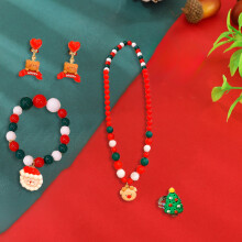 Set di collana Racsoh Regalo di Natale 2024 Regali per Natale, Regali di Natale unici, Accessorio per feste natalizie Cerbiatto