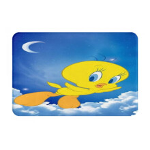 Tappeto in flanella personalizzato con motivo Tweety Bird per interni, ideale per casa, camera da letto, bagno, cucina. Tappeto decorativo