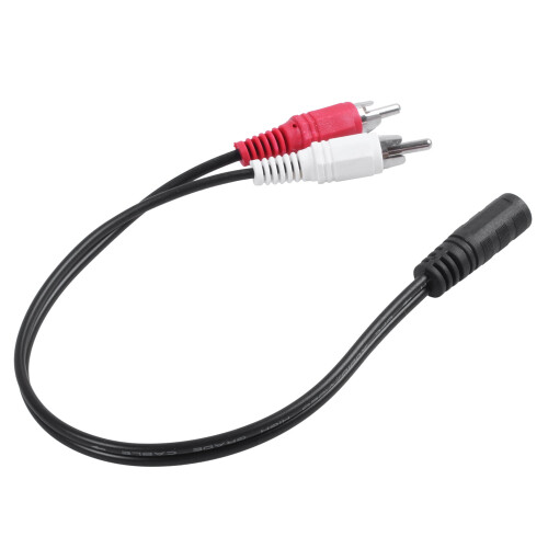 3,5 mm stereo kábel samica-RCA samec, AV adaptér, pomocný audio kábel 2