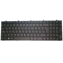 Laptop-tastatur til CLEVO W350ET W350ETQ W350SKQ W350SSQ W350STQ W355SDQ W355SSQ W355STQ Latinamerika LA Sort ramme og baggrundsbelyst nyt