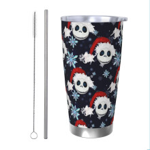 20oz Nightmare Before Christmas Becher, Edelstahl-Reisebecher mit auslaufsicherem Deckel, für heiße und kalte Getränke, Geschenkidee - kompatibel