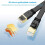 Καλώδιο Ethernet CAT8, καλώδιο δικτύου SFTP υψηλής ταχύτητας 1,5ft3Pack 40Gbps 2000MHz Flat με 4
