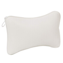 Bathtub Pillow with Suction Cups for Head and Neck Support White Spa Cushion Fits Most Tubs