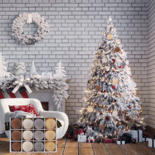 Quinlirra 12 stuks 2,4 inch fluwelen kerstballen, geschikt voor kerstboomversiering en feestdecoratie.