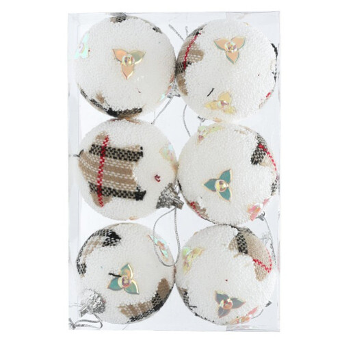 6 stuks/doos Kerstballen als kerstboomversiering 1